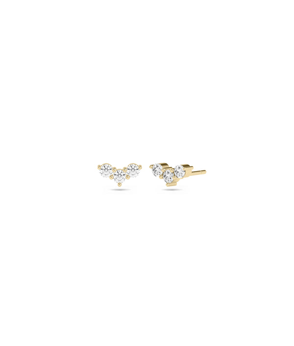 Diamond Chevron Stud Earring media