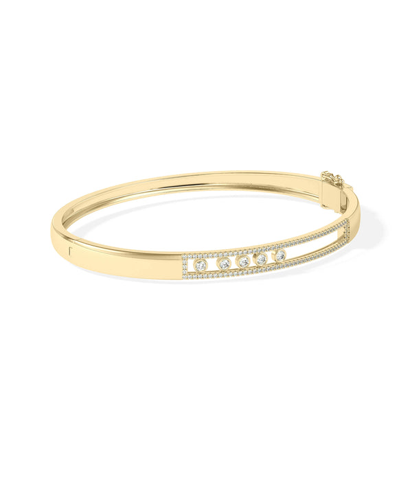 Sliding Diamond Channel-Set Bangle media alternate view