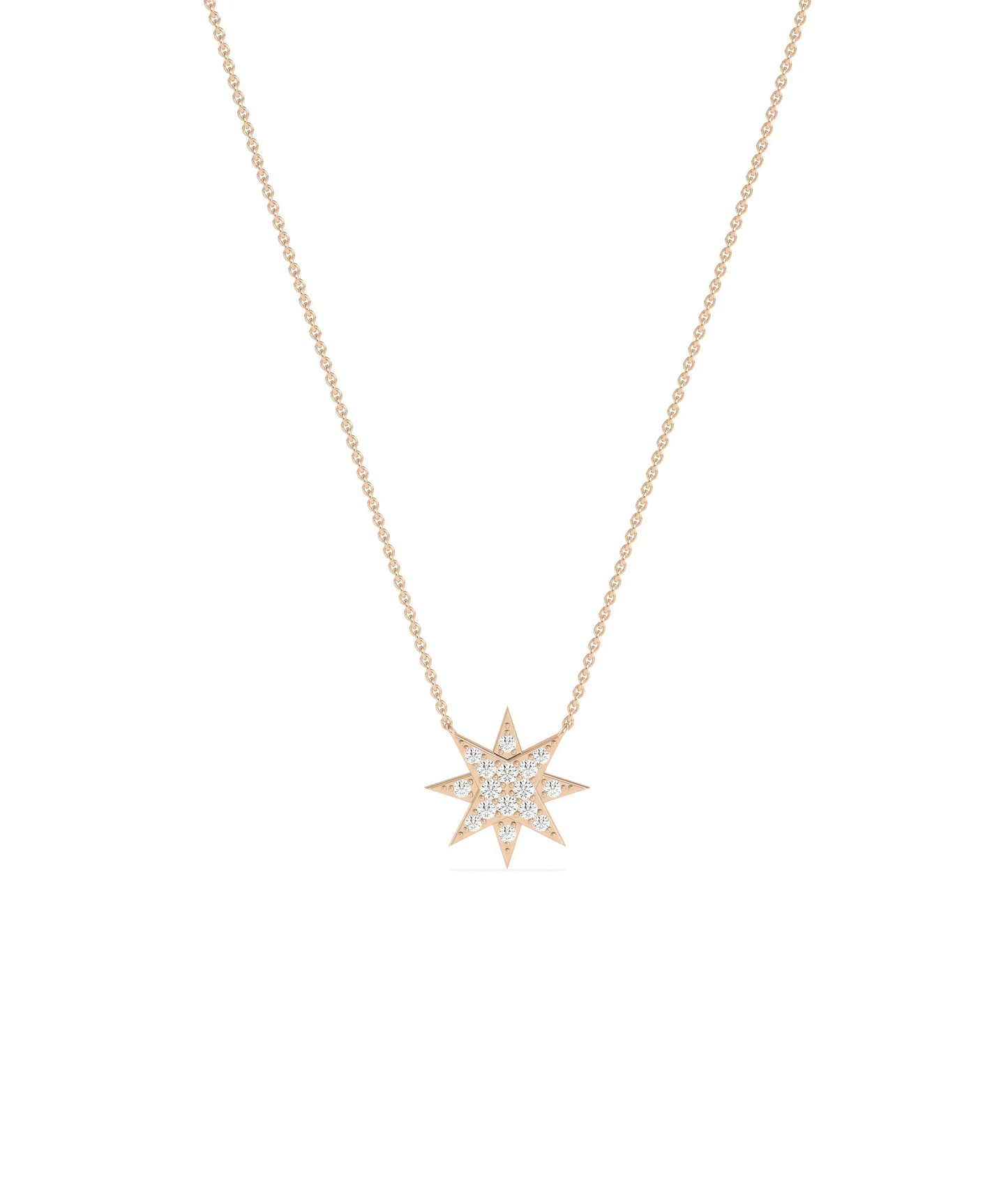 Rose gold Diamond Pave Star featuring complete sparkle