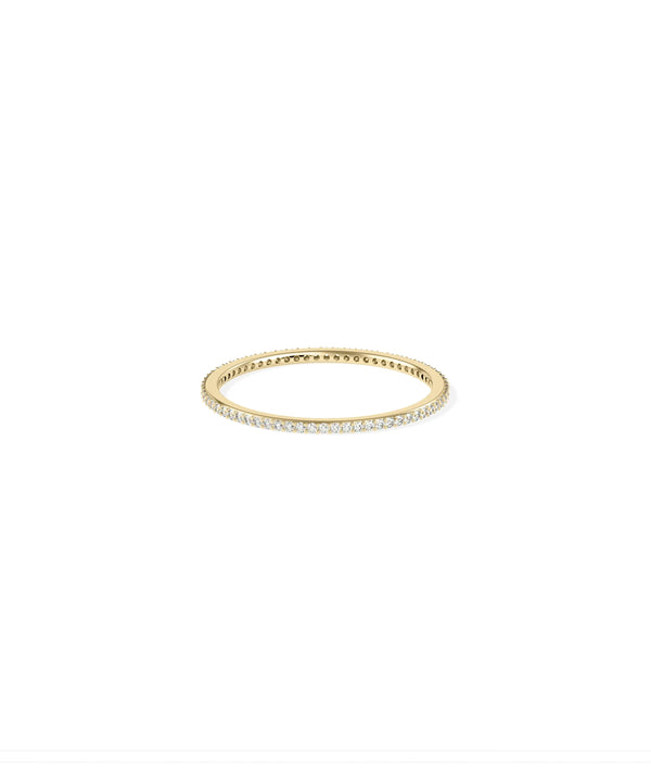 Close-up of Diamond Eternity Band Ring displaying seamless diamond setting and brilliance alternate view