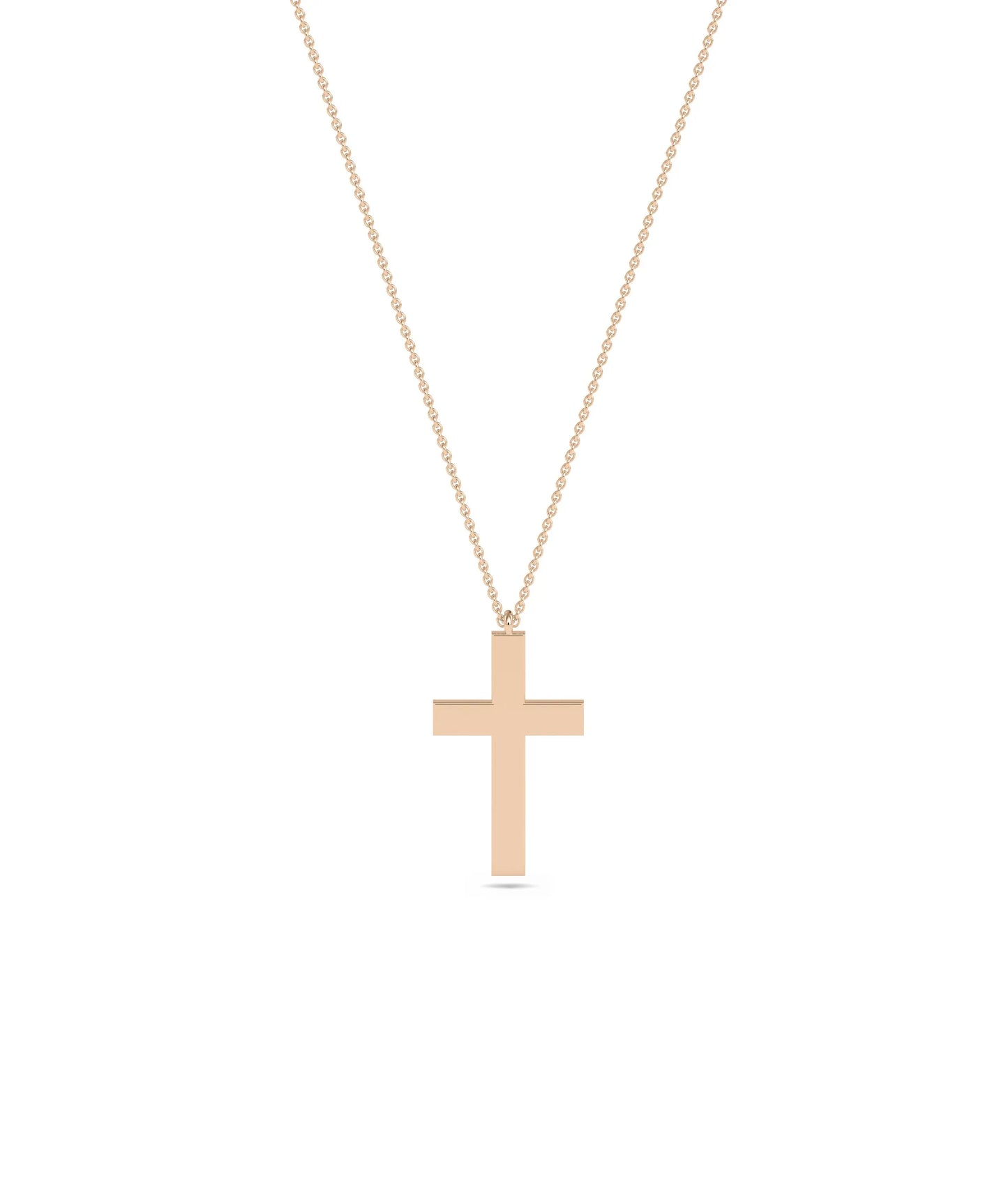Gold Cross in rose gold warm spiritual sacred elegance