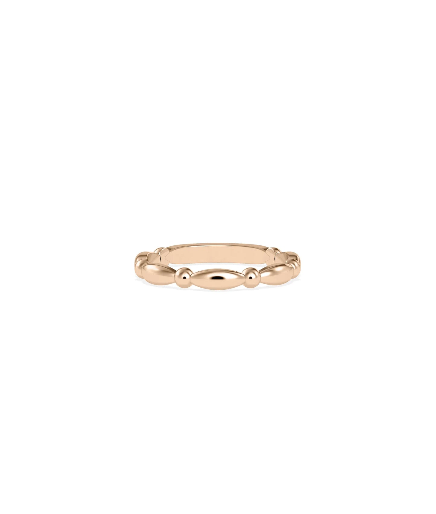 Rose gold Gold Alternating Band Ring with elegant alternating textured sections