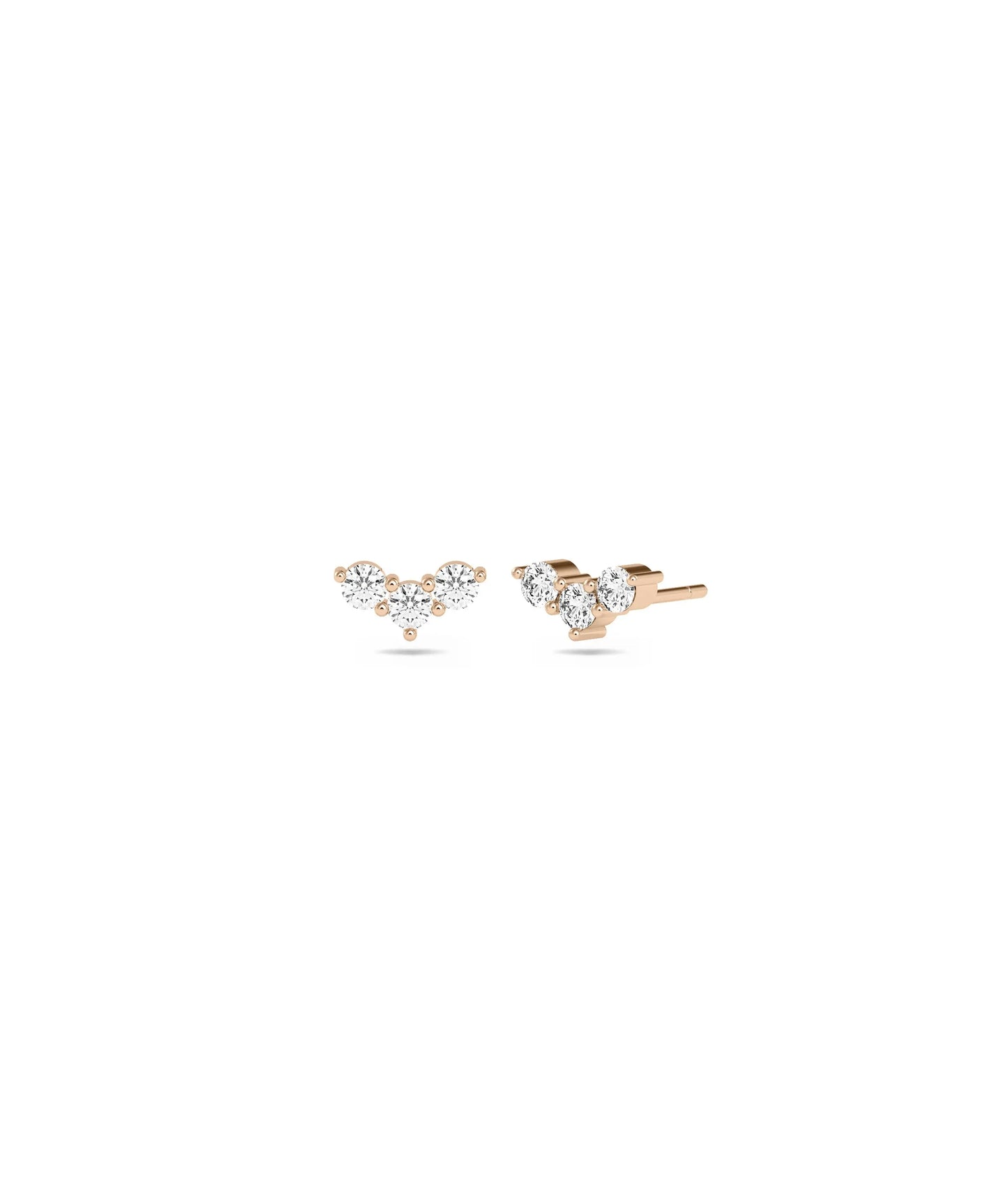 Diamond Chevron Stud Earring - 79e | Everyday 14K Gold Jewelry