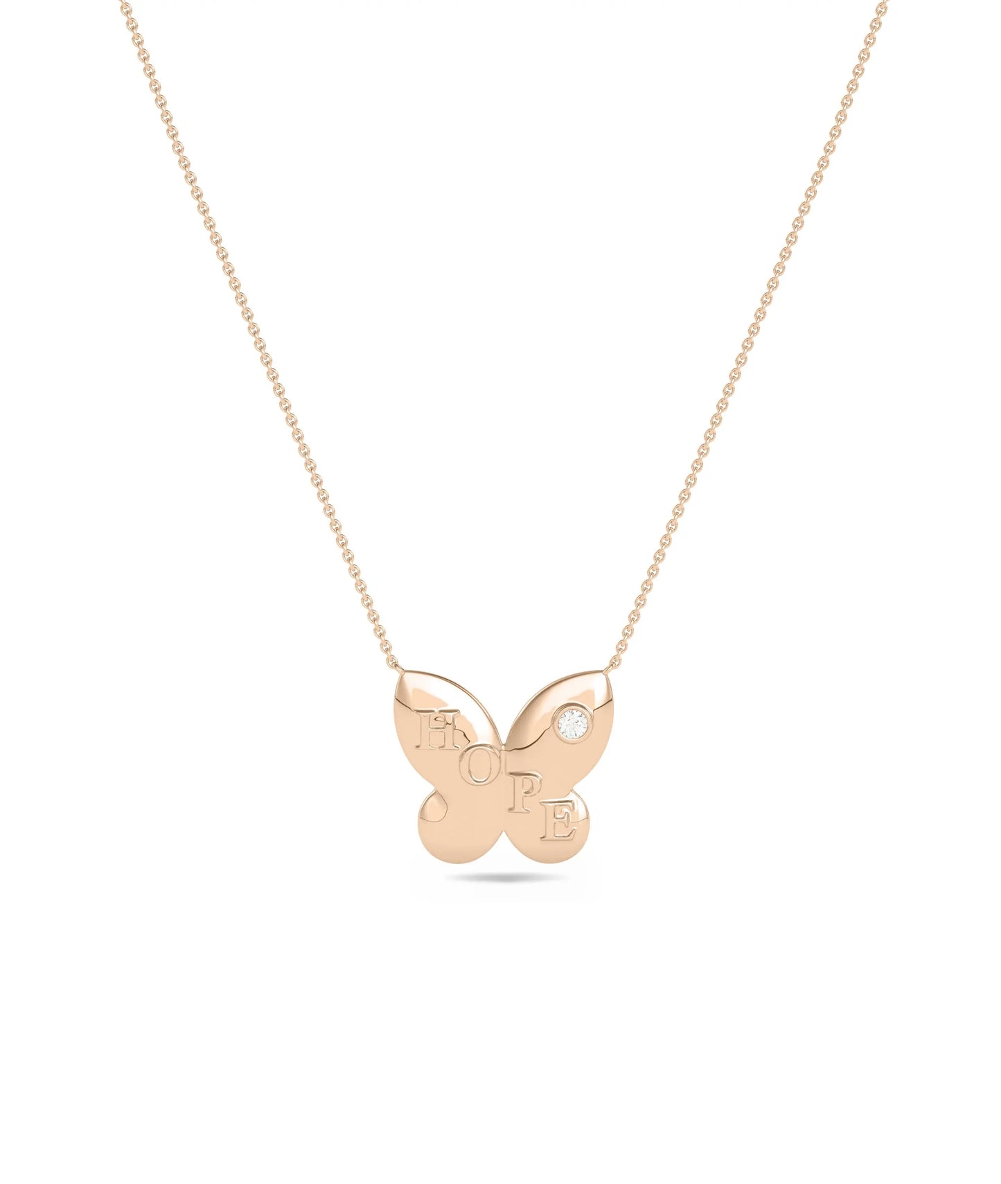 Mantra Butterfly Diamond in rose gold warm transformational elegance