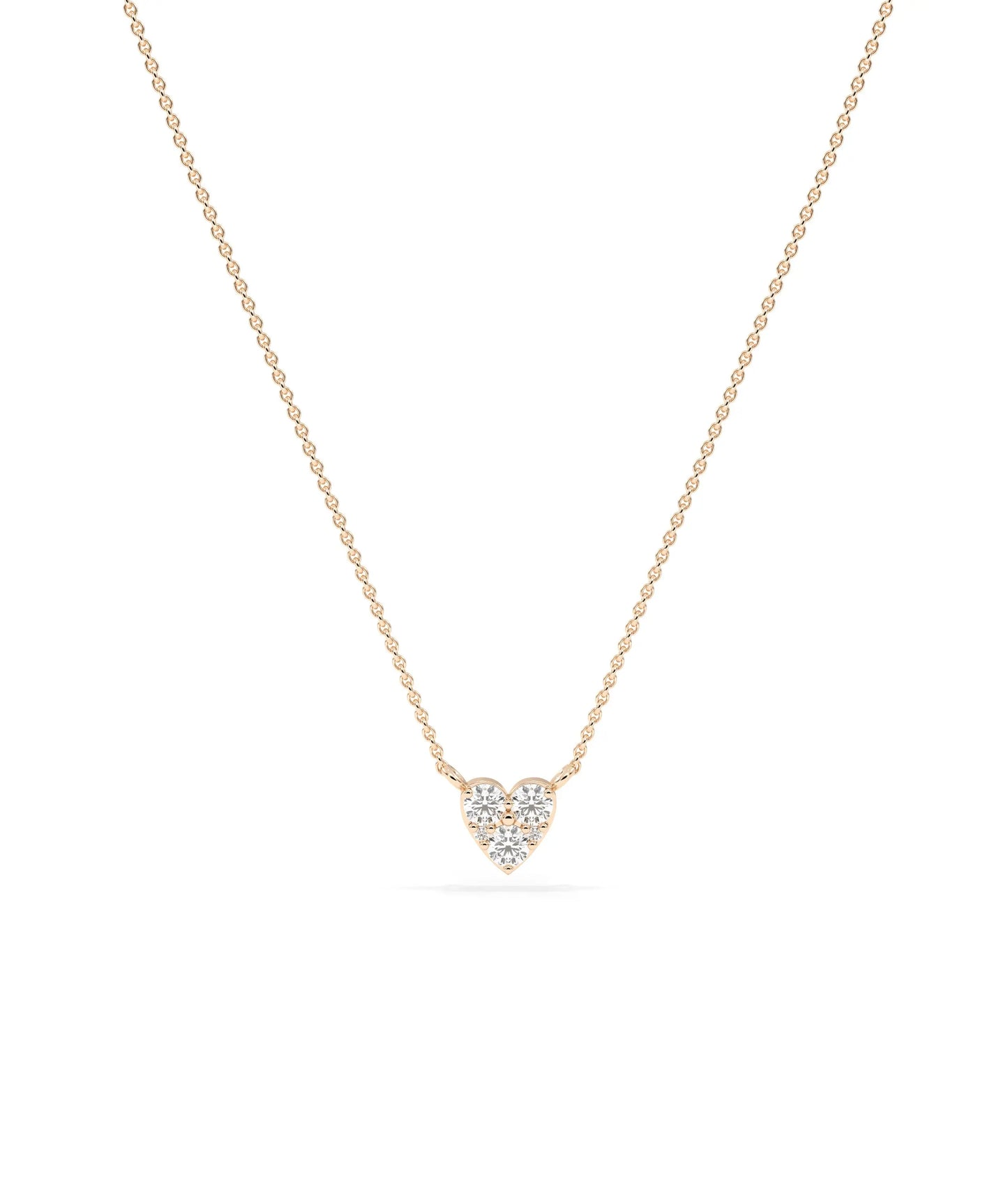 Diamond Pavé Heart in rose gold warm affectionate radiance