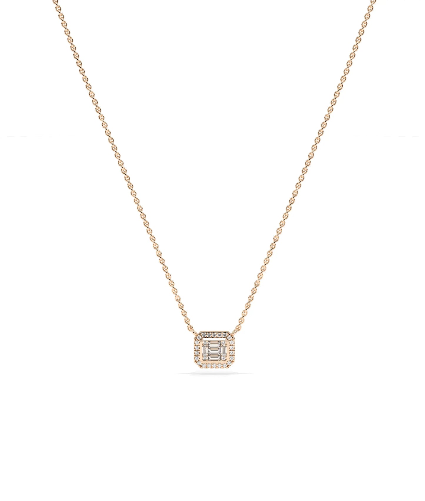Rose gold Diamond Illusion Set featuring mesmerizing sparkle