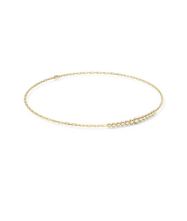 Flat Gold Bead Bracelet - 79e | Everyday 14K Gold Jewelry alternate view