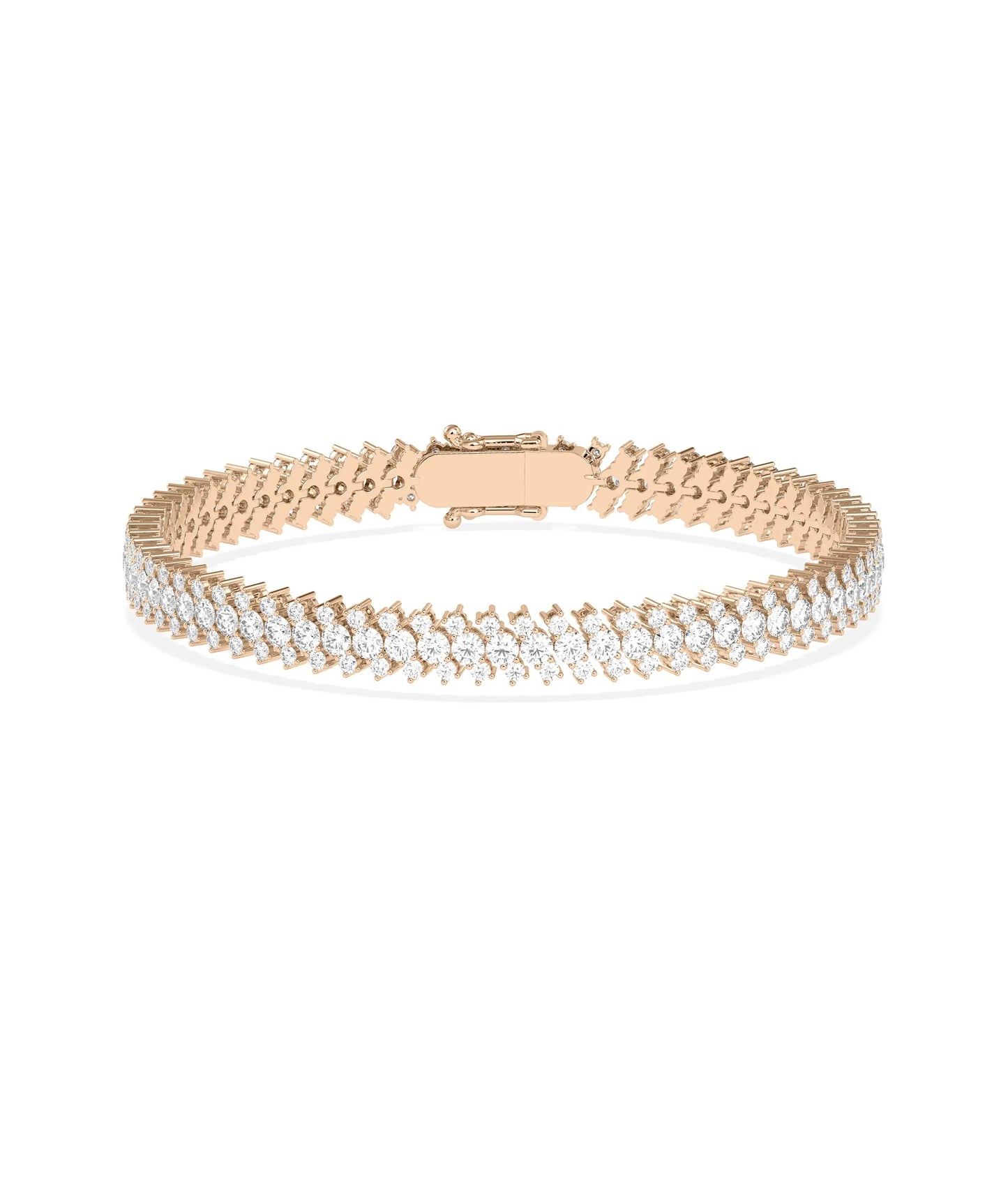 3 Row Diamond Bracelet - 79e | Everyday 14K Gold Jewelry