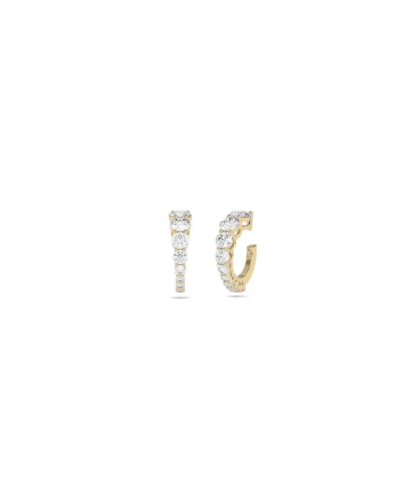 Diamond Graduating Ear Cuff - 79e | Everyday 14K Gold Jewelry