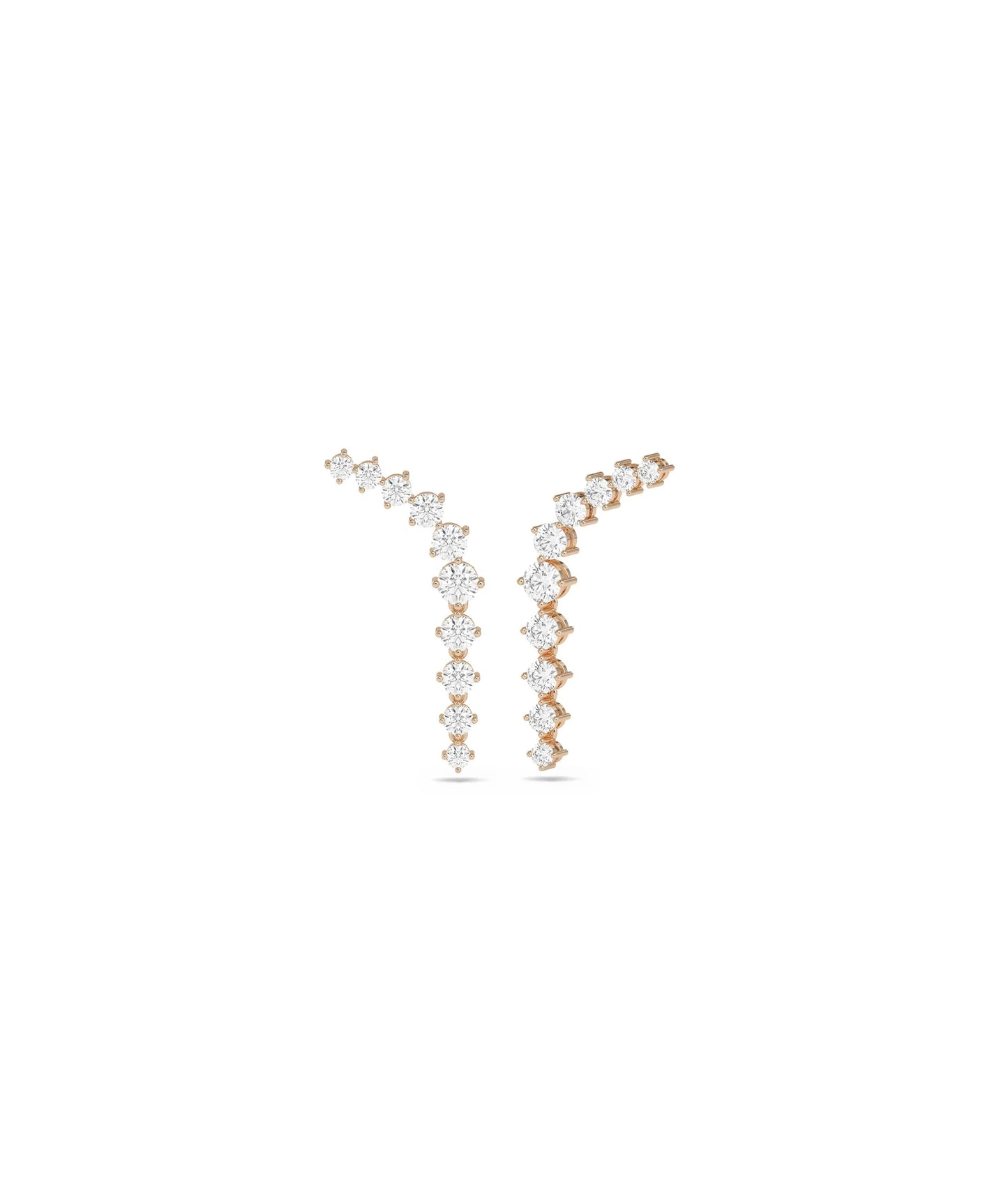 L Shape Diamond Dangle Earring - 79e | Everyday 14K Gold Jewelry
