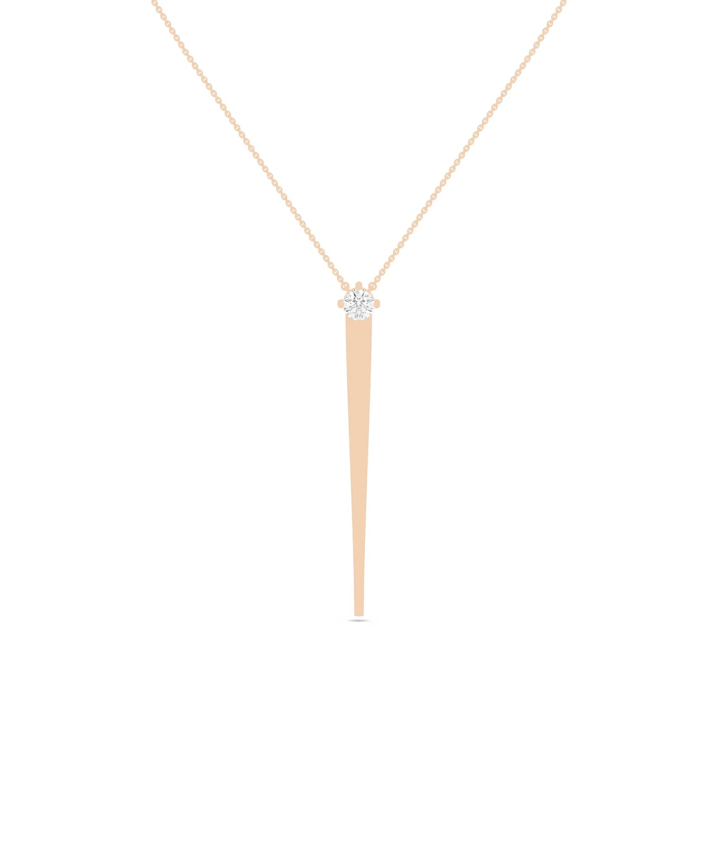 Rose gold Diamond Solitaire Dangle featuring graceful sparkle
