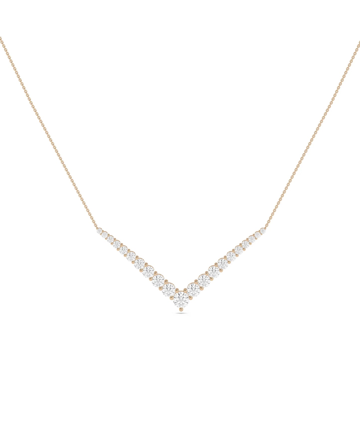 Rose gold Diamond Chevron featuring exceptional one-and-a-half carat