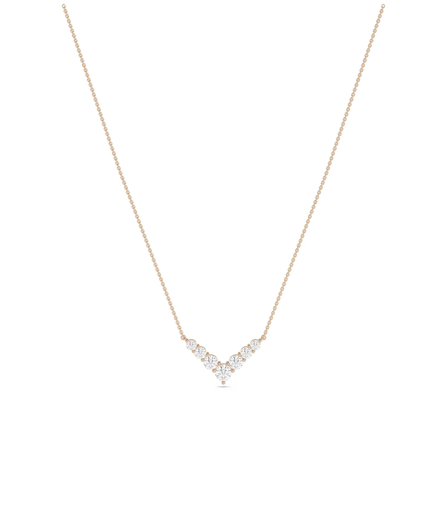 Rose gold Diamond Chevron featuring substantial half-carat sparkle