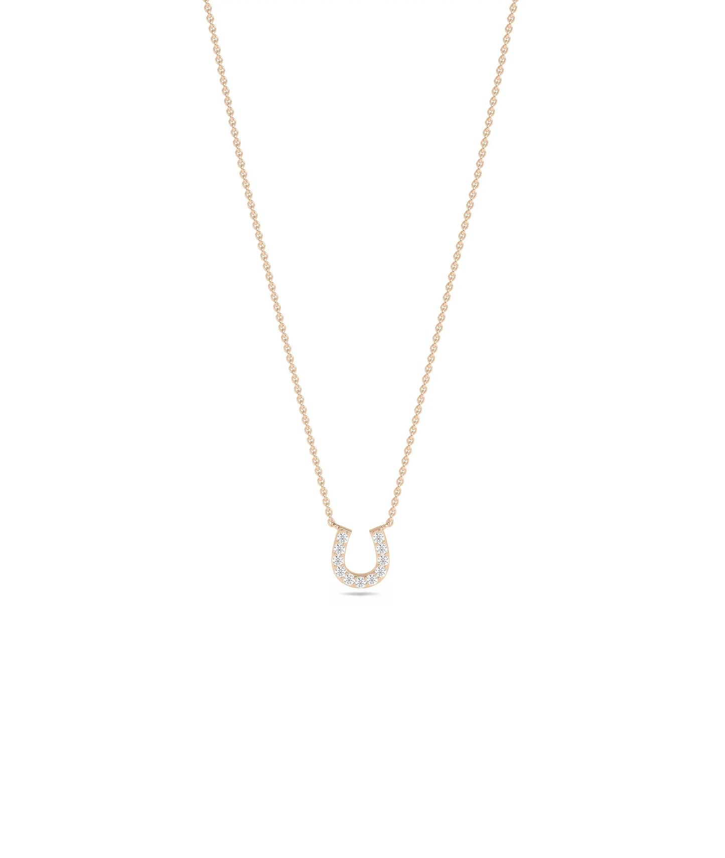 Diamond Horse Shoe Necklace - 79e | Everyday 14K Gold Jewelry