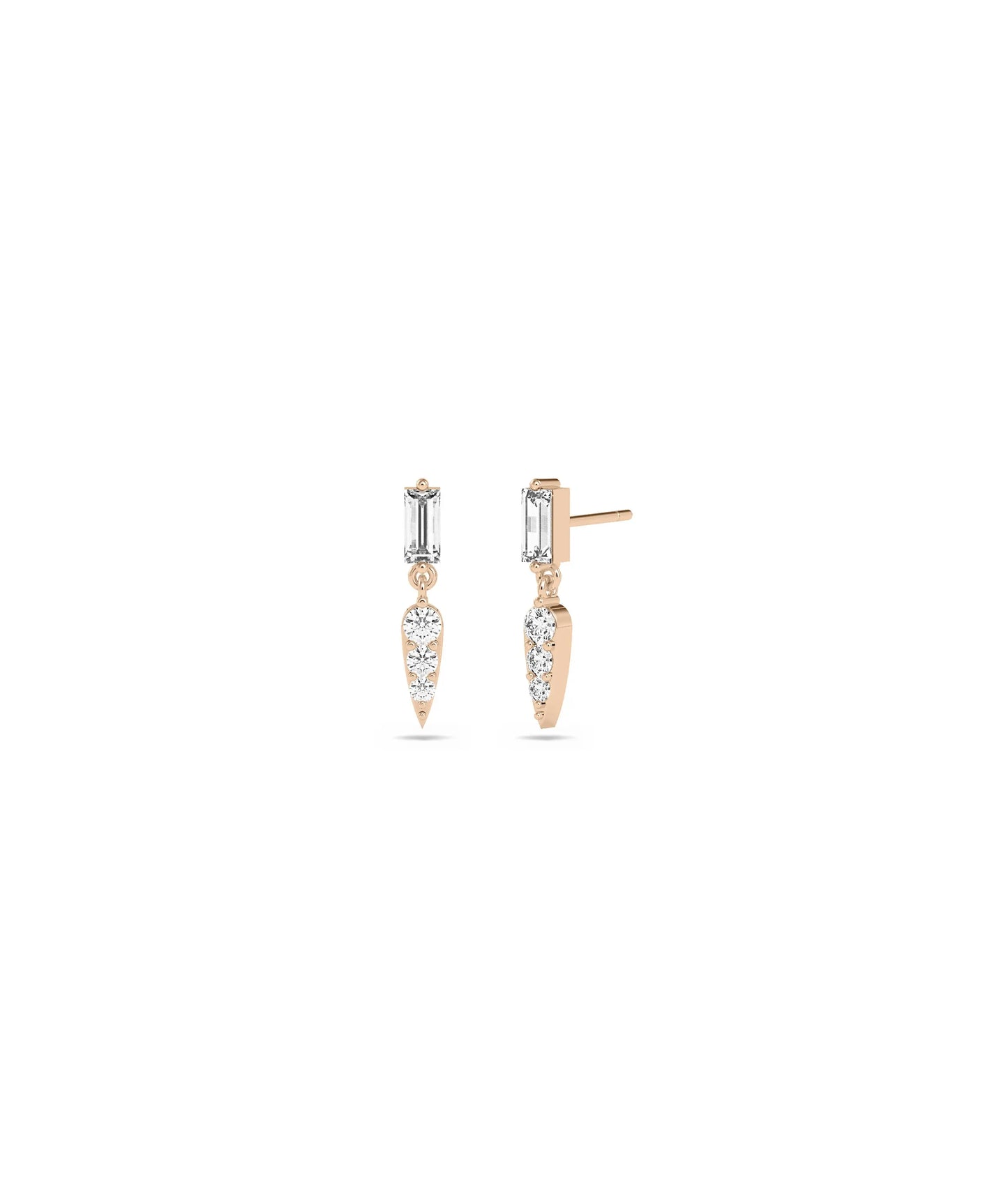 Diamond Dangle Earring - 79e | Everyday 14K Gold Jewelry