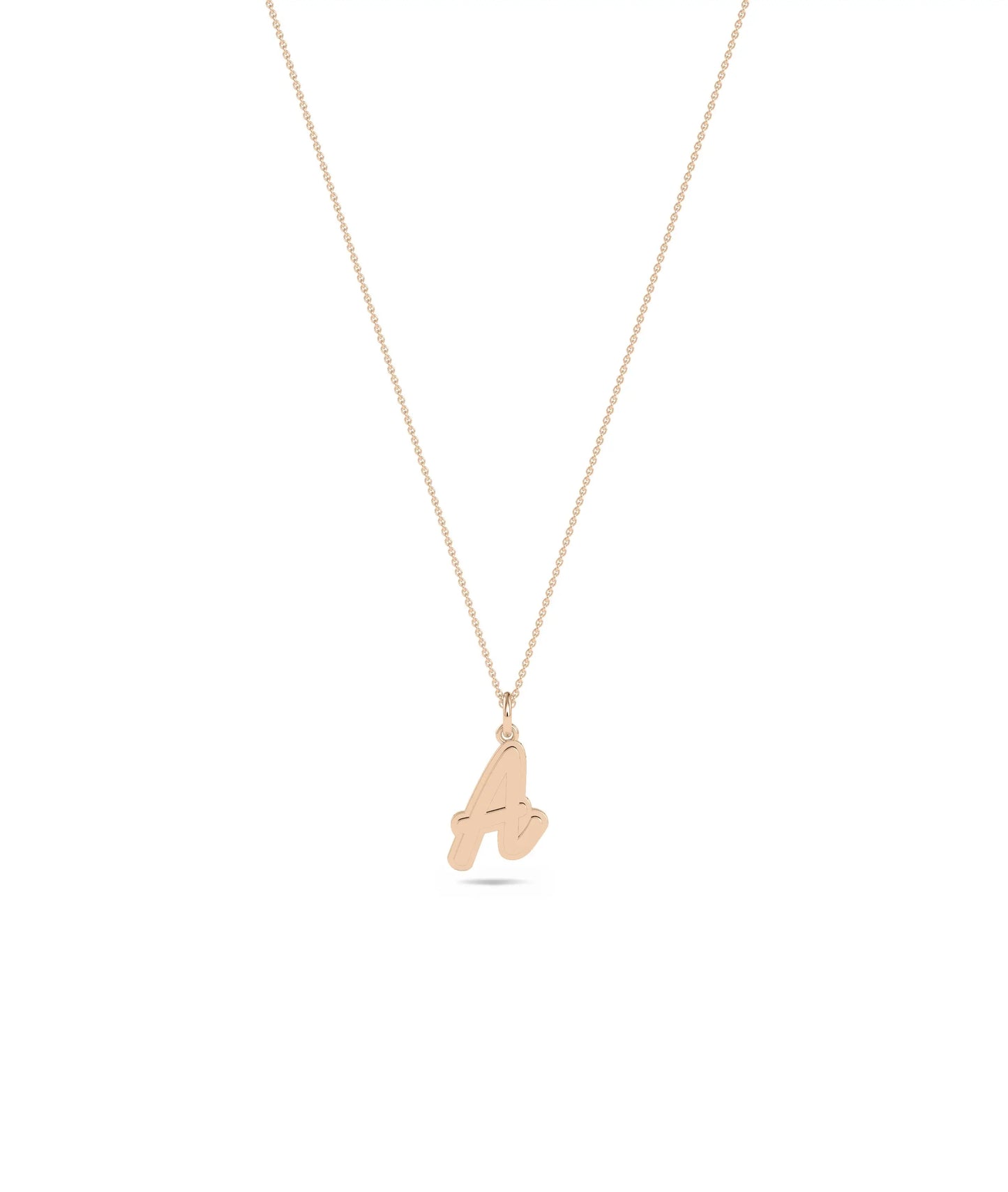 Custom Embossed Initial in rose gold warm dimensional personalized