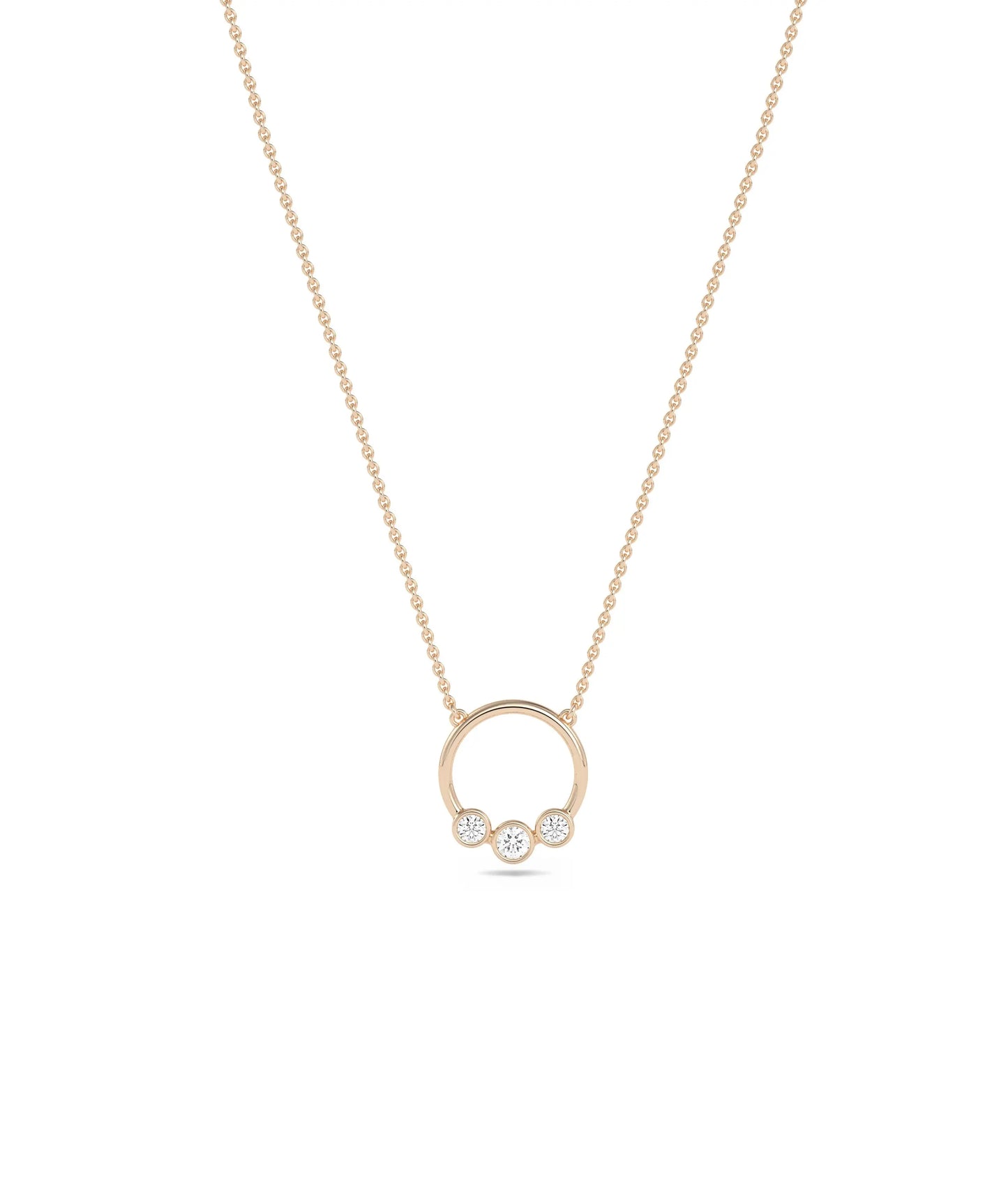 Diamond Circle Necklace - 79e | Everyday 14K Gold Jewelry