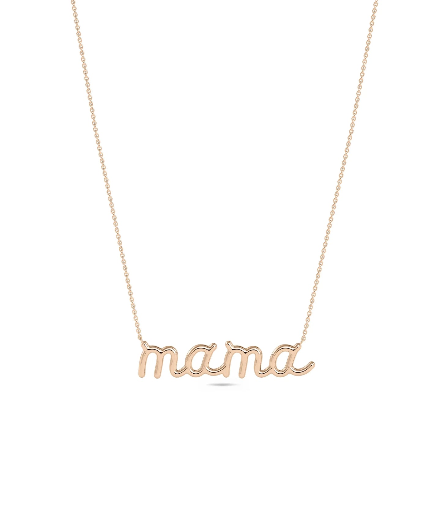 Rose gold Mantra Gold Name Necklace with personalized motivational text