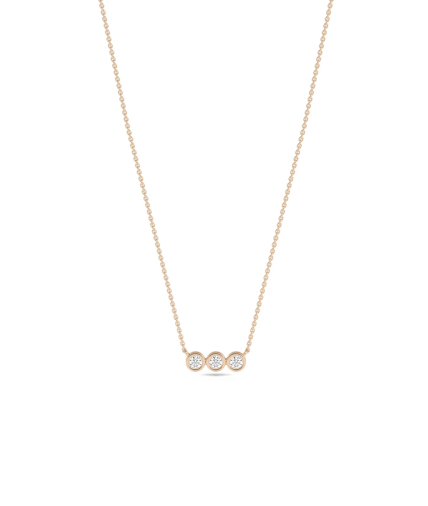 Past Present Future Diamond Necklace - 79e | Everyday 14K Gold Jewelry