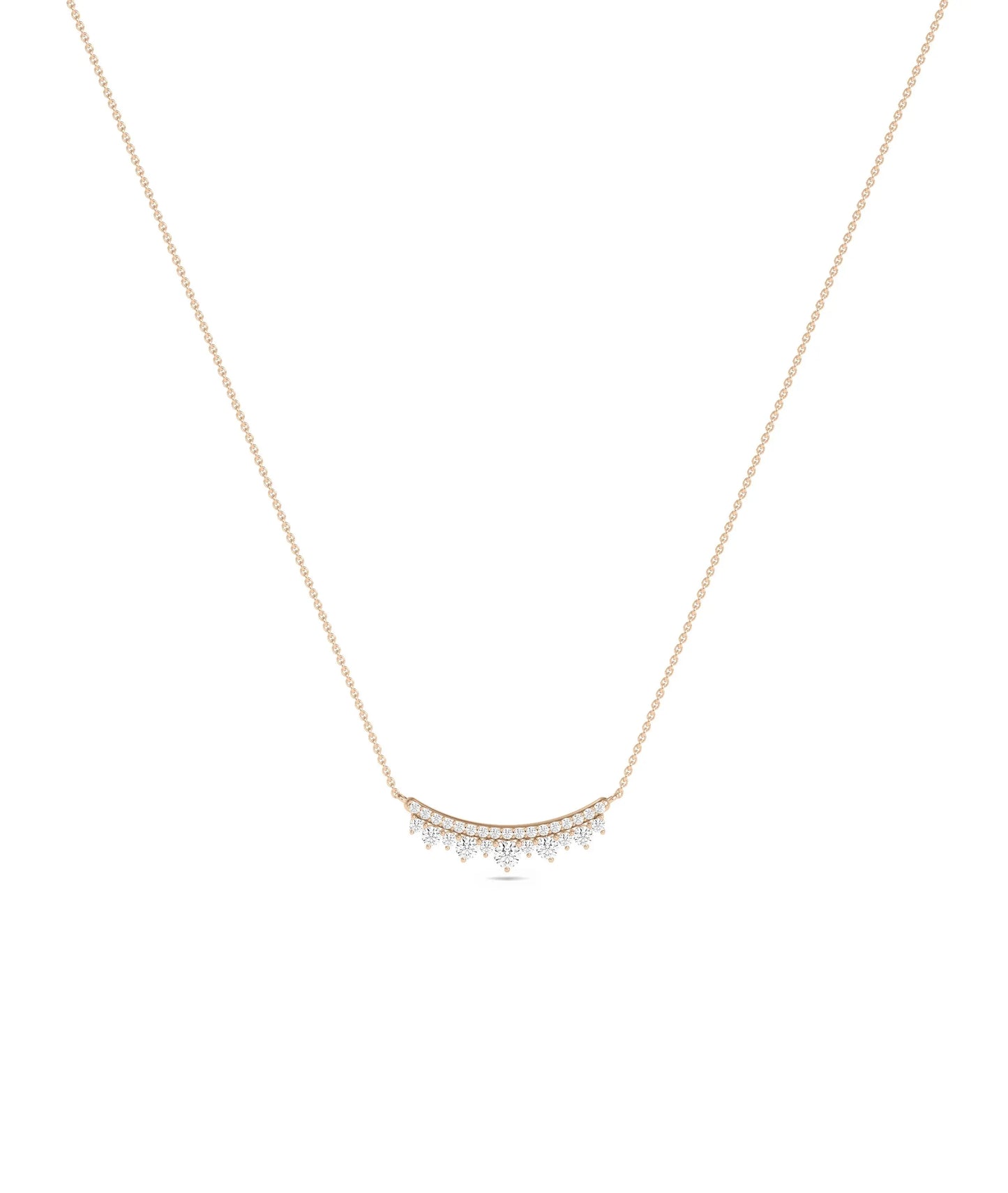Rose gold Diamond Cluster Smile featuring cheerful sparkle