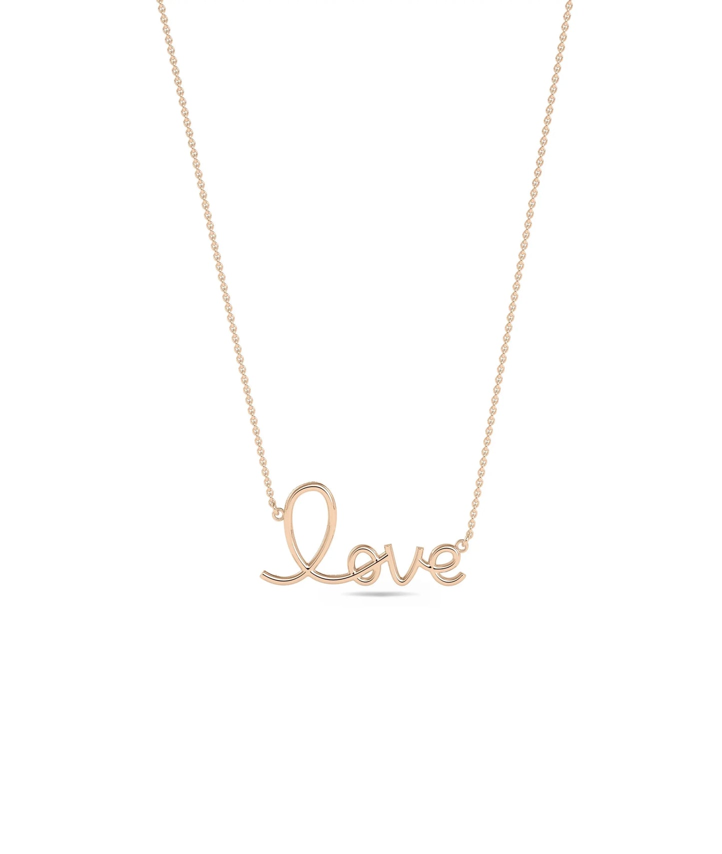 Rose gold Custom Gold Necklace with customized name lettering