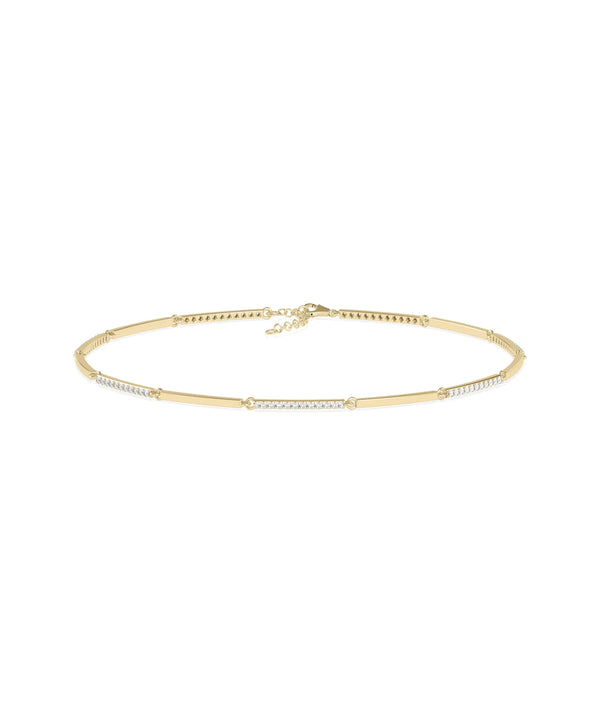 Diamond Pave Alternating Link Bracelet - 79e | Everyday 14K Gold Jewelry