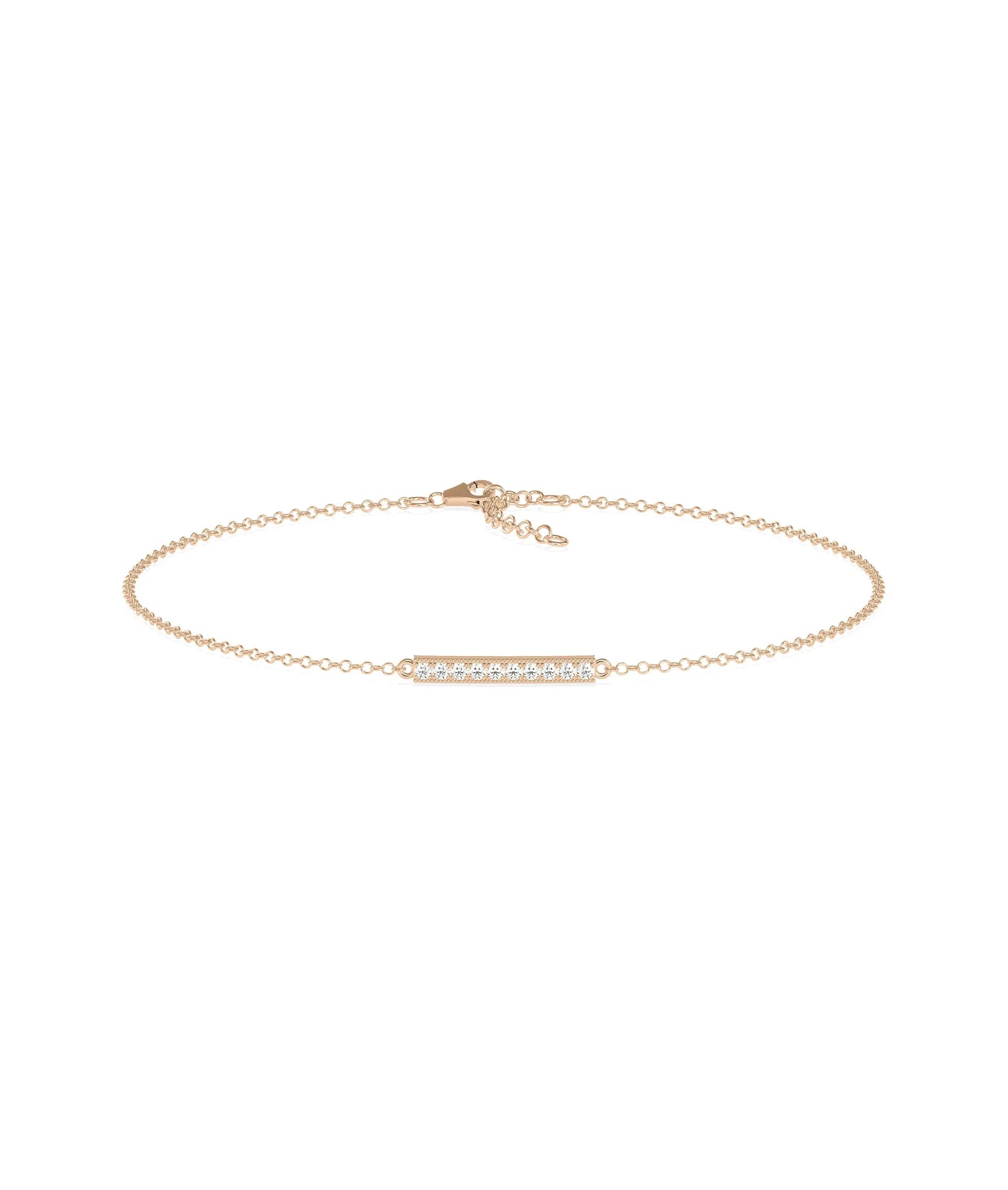 Diamond Bar Chain Bracelet - 79e | Everyday 14K Gold Jewelry