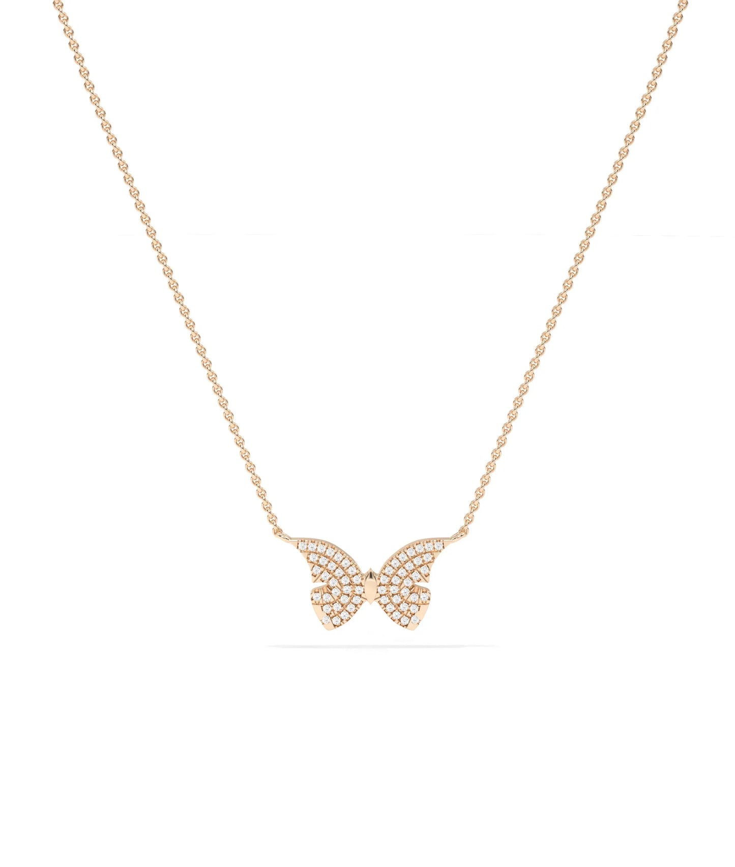 Rose gold Diamond Pave Butterfly featuring impressive sparkle