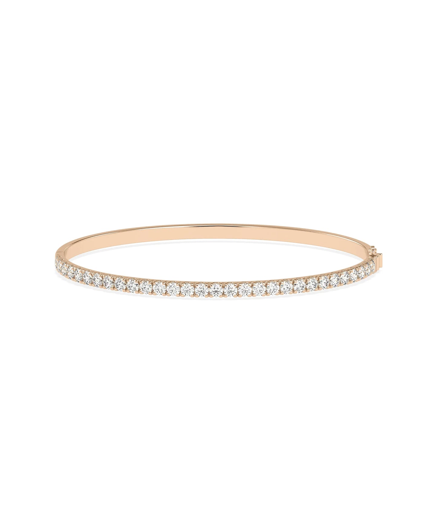 Diamond Line Bangle - 79e | Everyday 14K Gold Jewelry