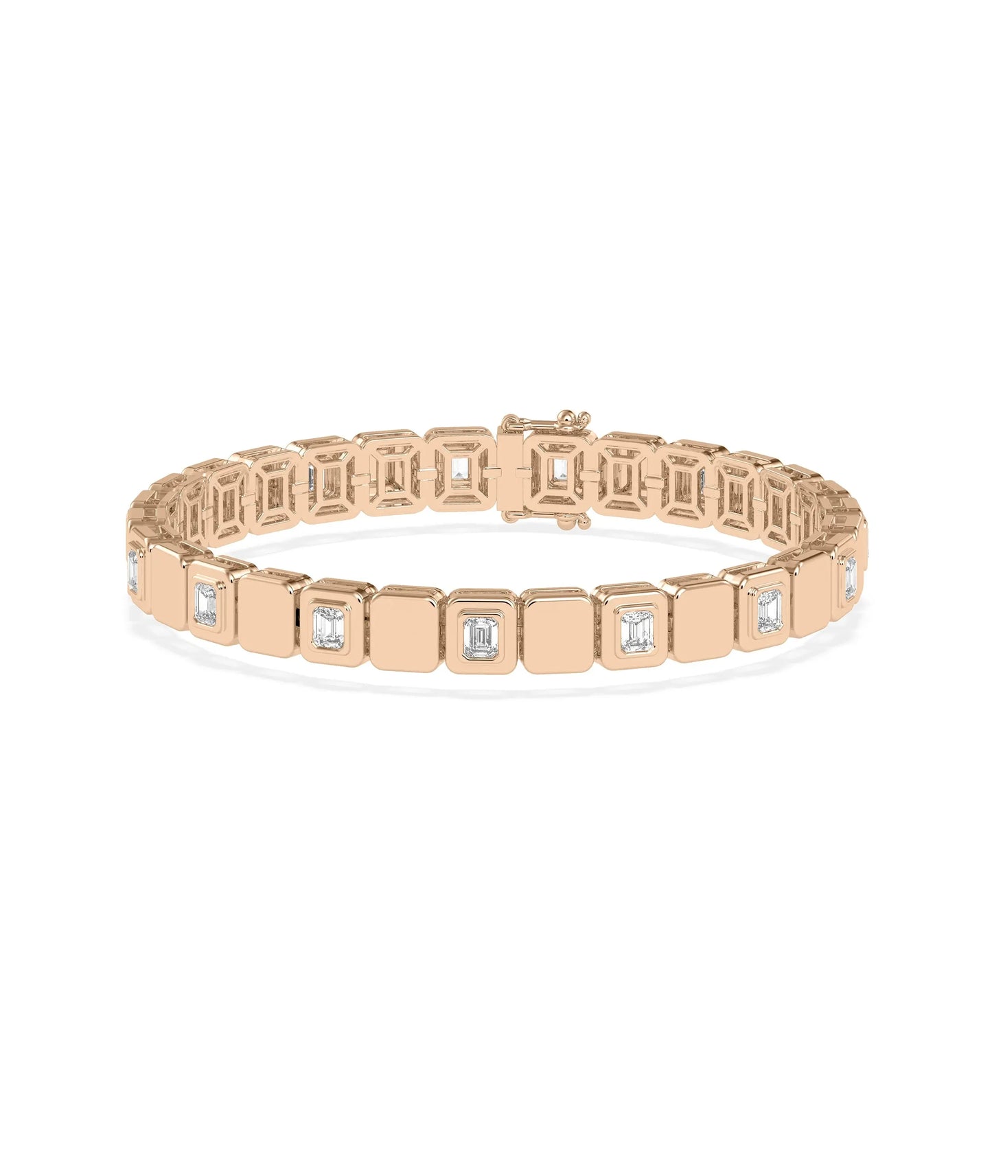 Diamond Alternating Solitaire Bracelet - 79e | Everyday 14K Gold Jewelry