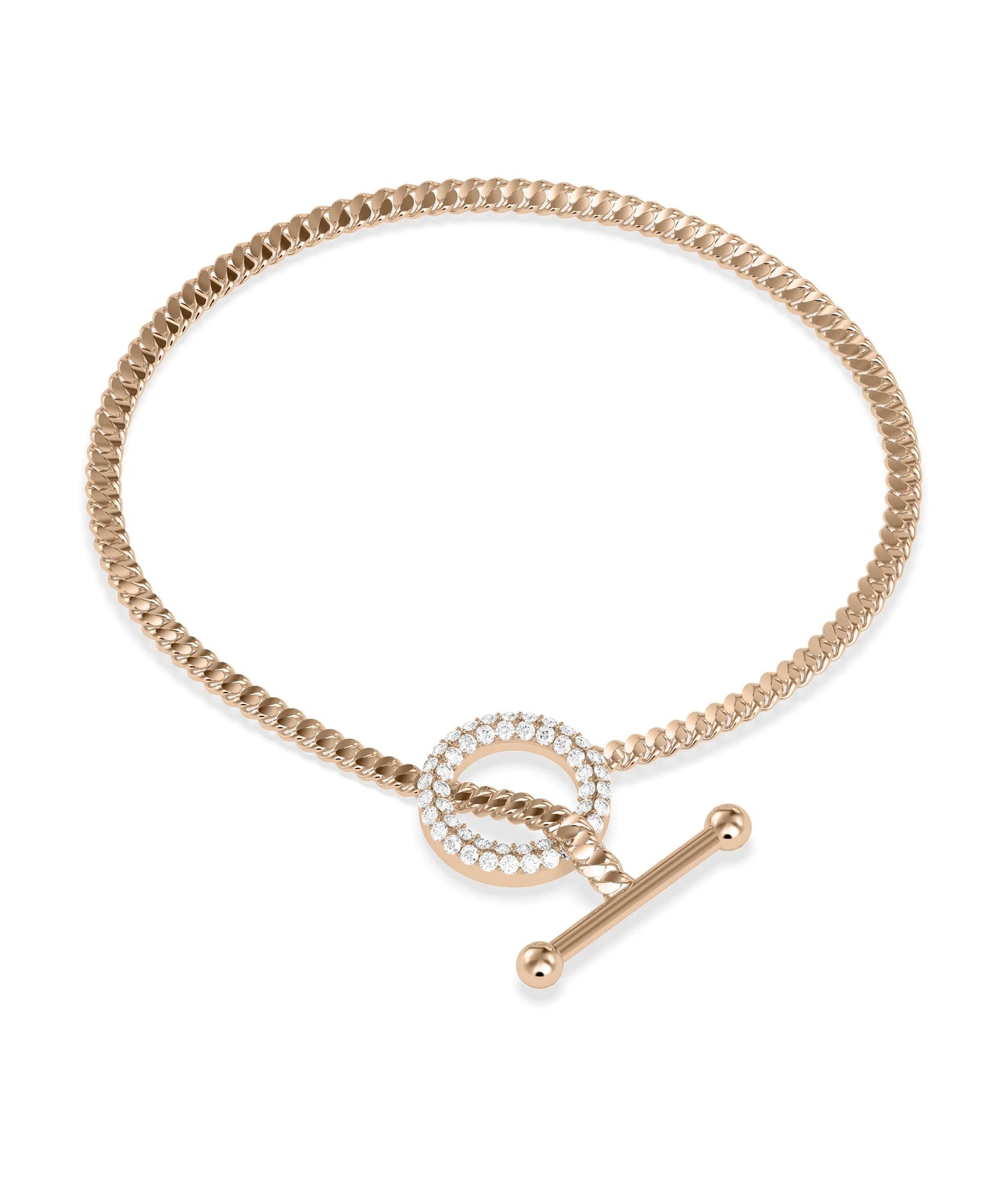 Diamond Toggle Curb Link Bracelet - 79e | Everyday 14K Gold Jewelry