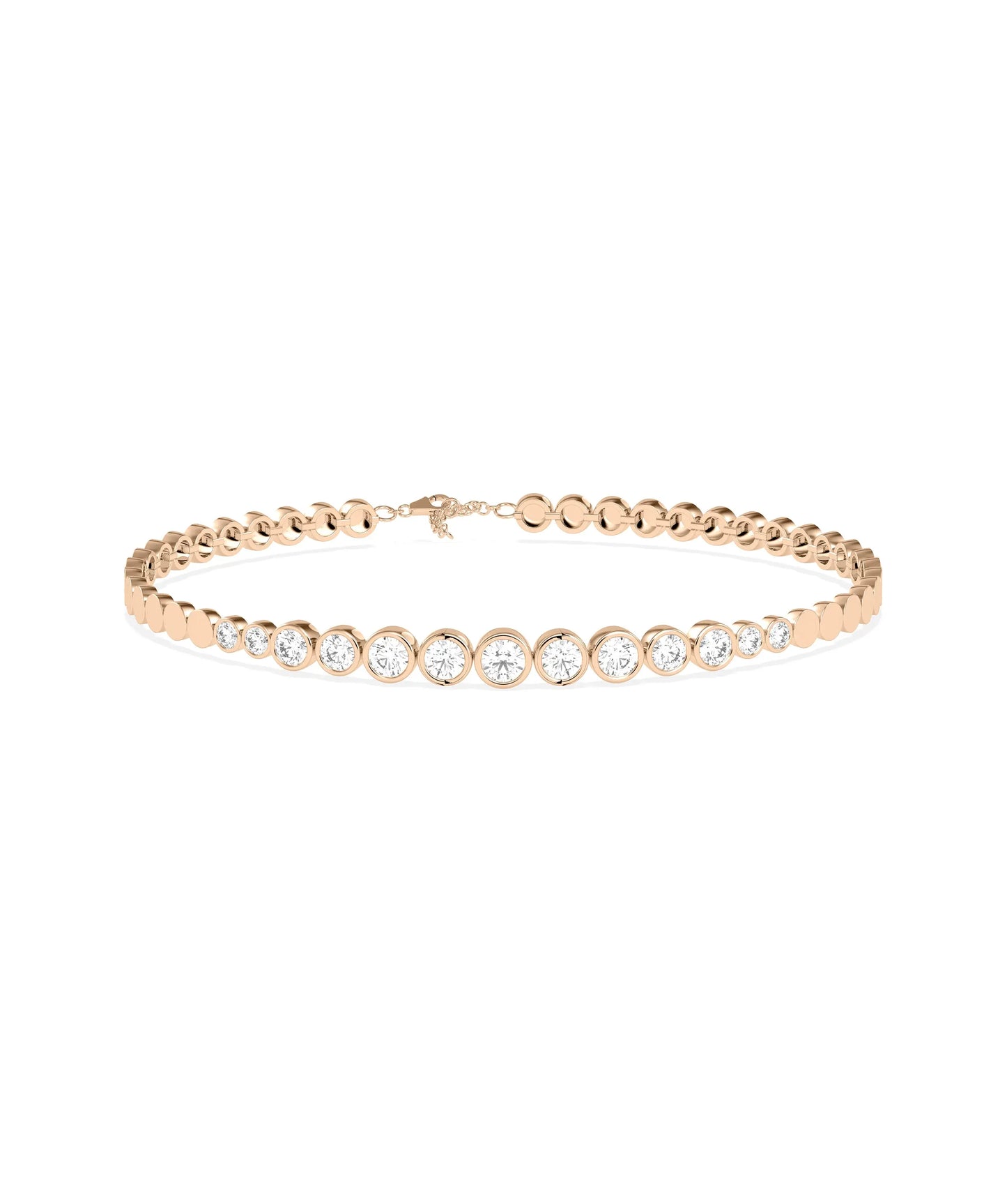 Diamond Graduating Bezel Bracelet - 79e | Everyday 14K Gold Jewelry