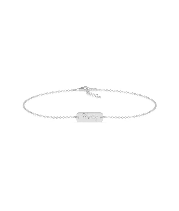 Custom Name Petite Biscuit Bracelet - 79e | Everyday 14K Gold Jewelry alternate view