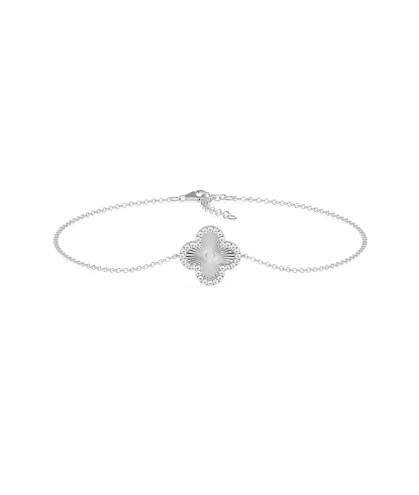 Diamond Outline Clover Bracelet - 79e | Everyday 14K Gold Jewelry alternate view