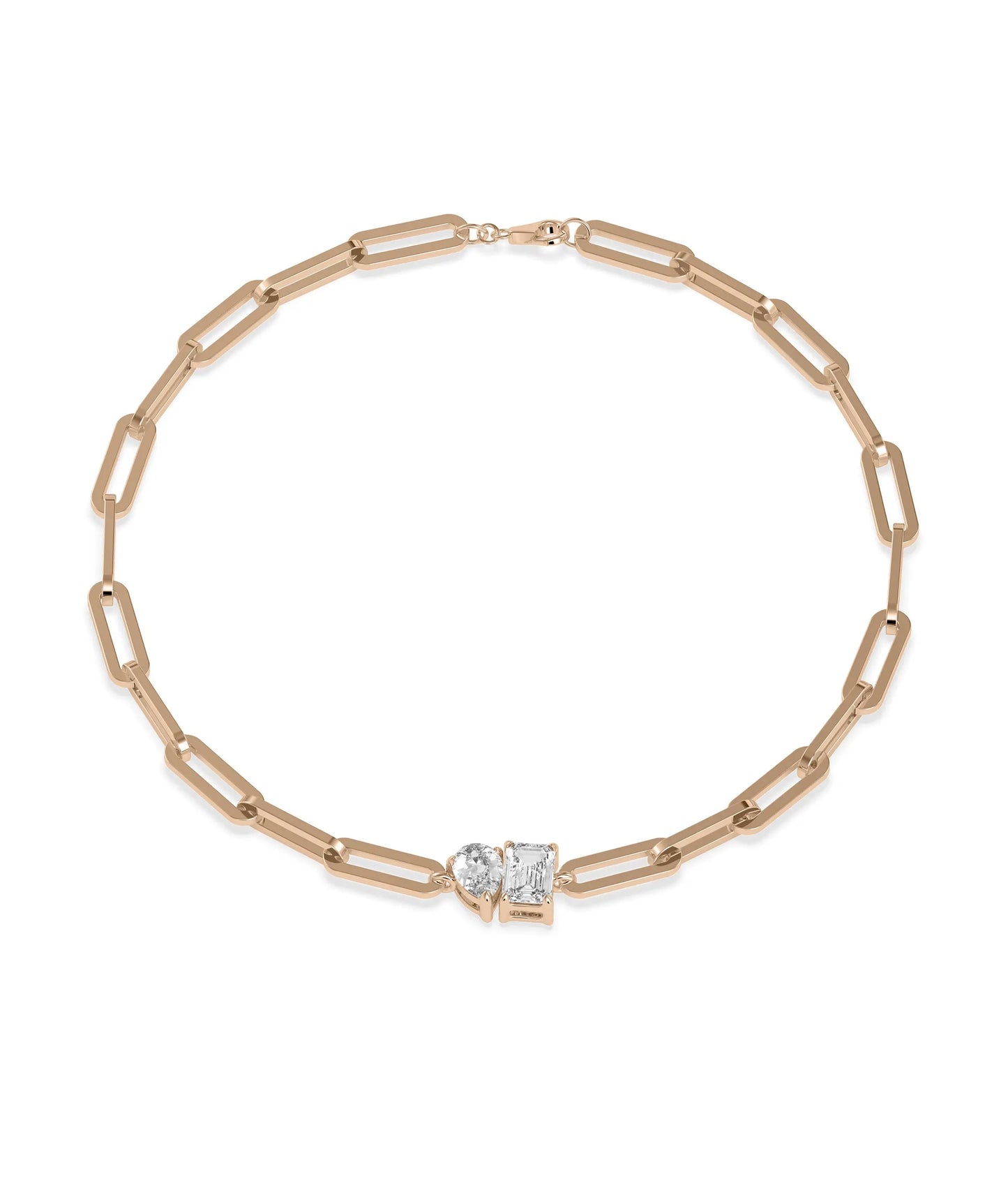 Diamond Solitaire Paperclip Bracelet - 79e | Everyday 14K Gold Jewelry