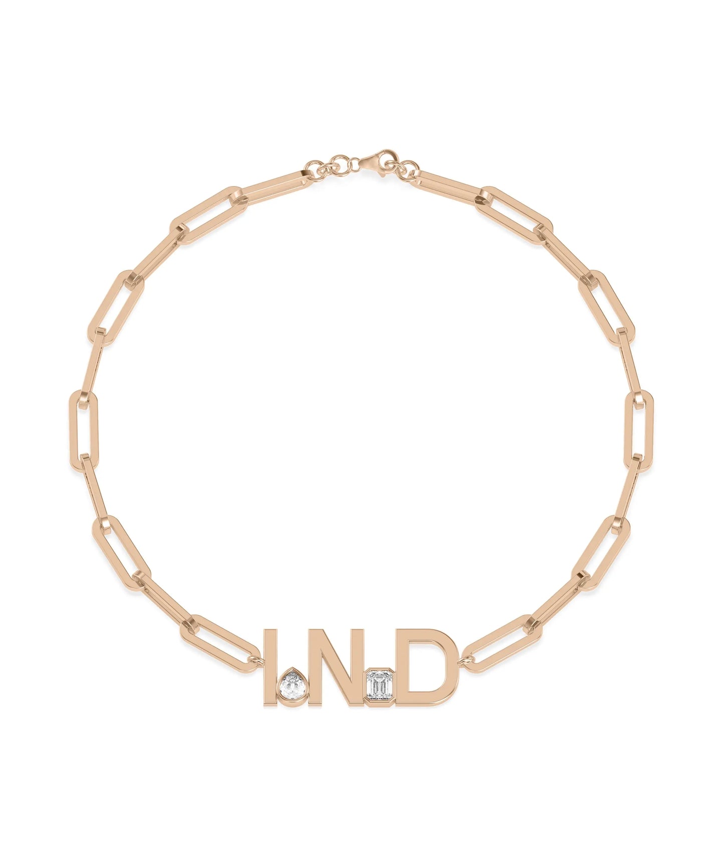 Custom Initial Paper Clip Bracelet - 79e | Everyday 14K Gold Jewelry