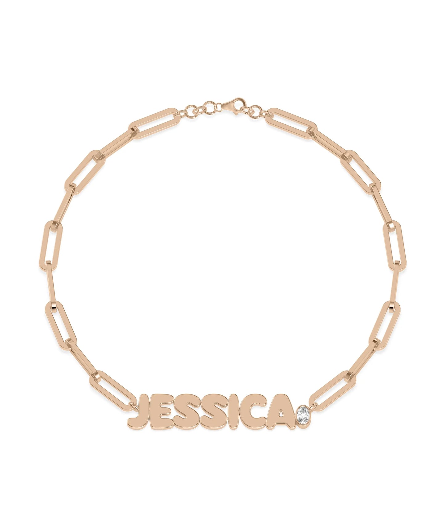 Custom Initial Paper Clip Bracelet - 79e | Everyday 14K Gold Jewelry