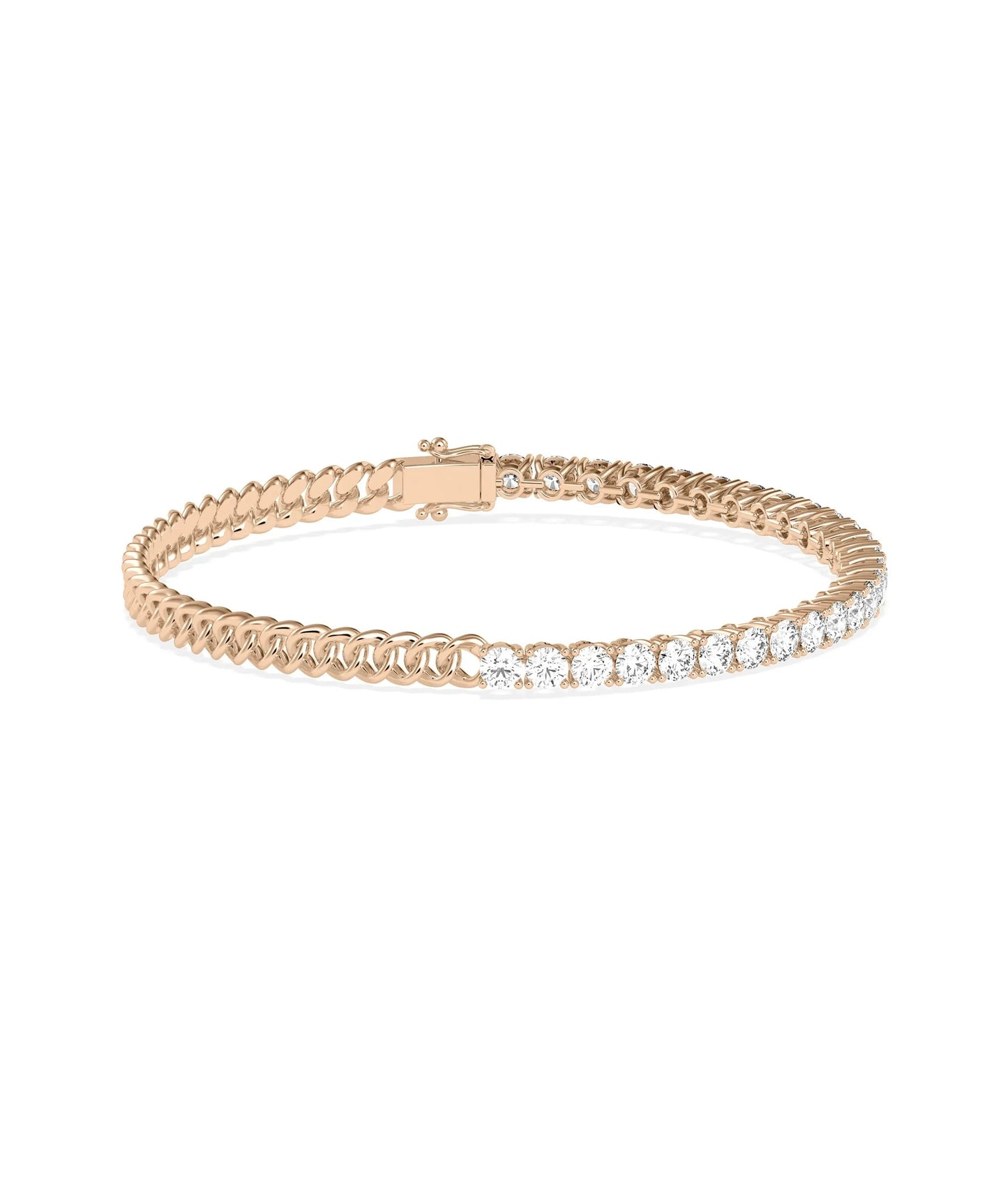 Diamond Tennis Curb Link Bracelet - 79e | Everyday 14K Gold Jewelry