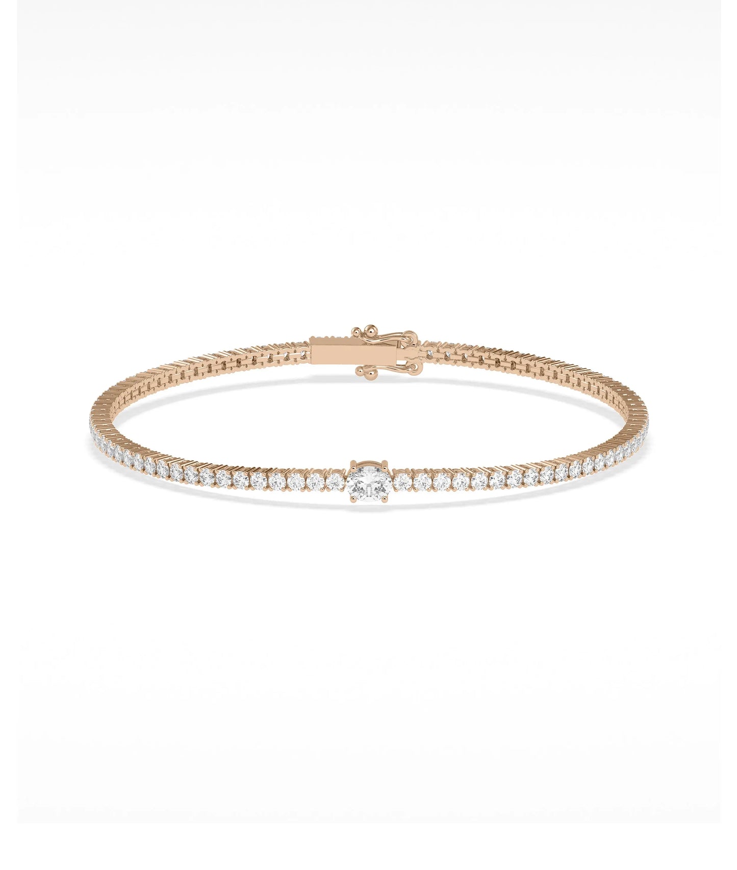 Diamond Tennis Bracelet with Solitaire - 79e | Everyday 14K Gold Jewelry