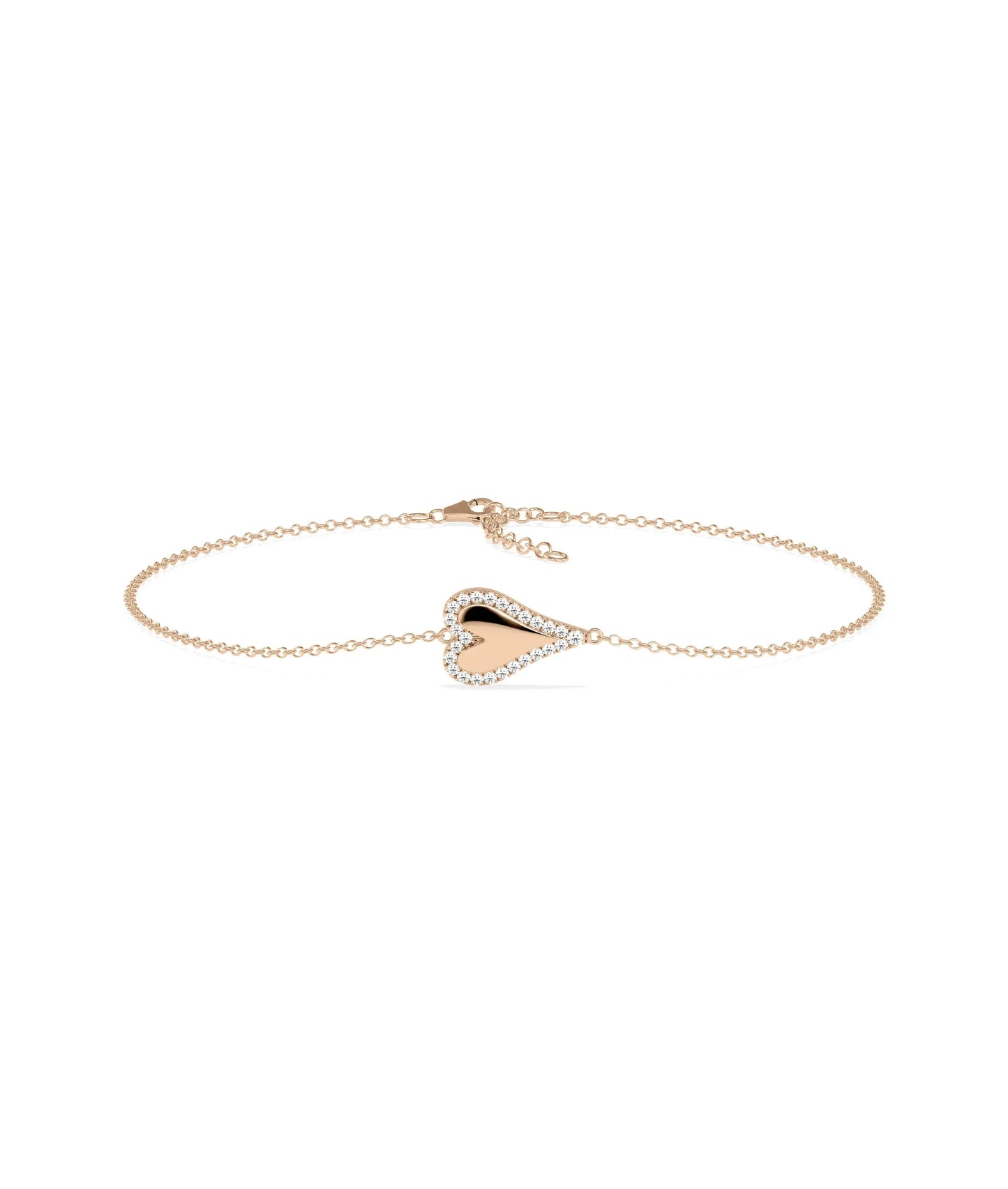 Diamond Bubble Heart Bracelet - 79e | Everyday 14K Gold Jewelry