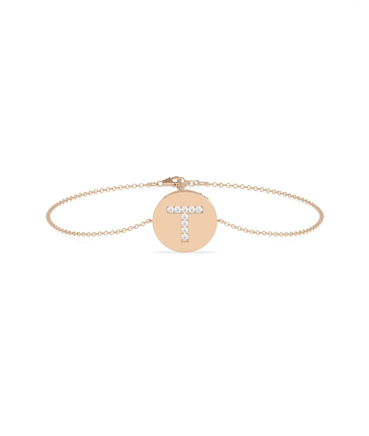 Diamond Initial Coin Bracelet - 79e | Everyday 14K Gold Jewelry