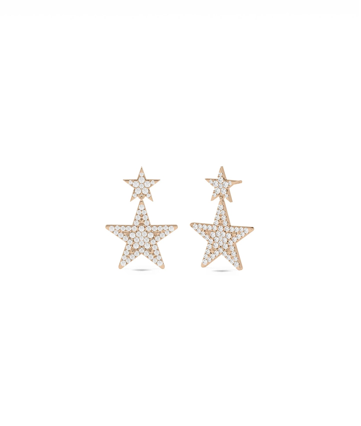 Diamond Pave Heart Shape Dangle Earring - 79e | Everyday 14K Gold Jewelry
