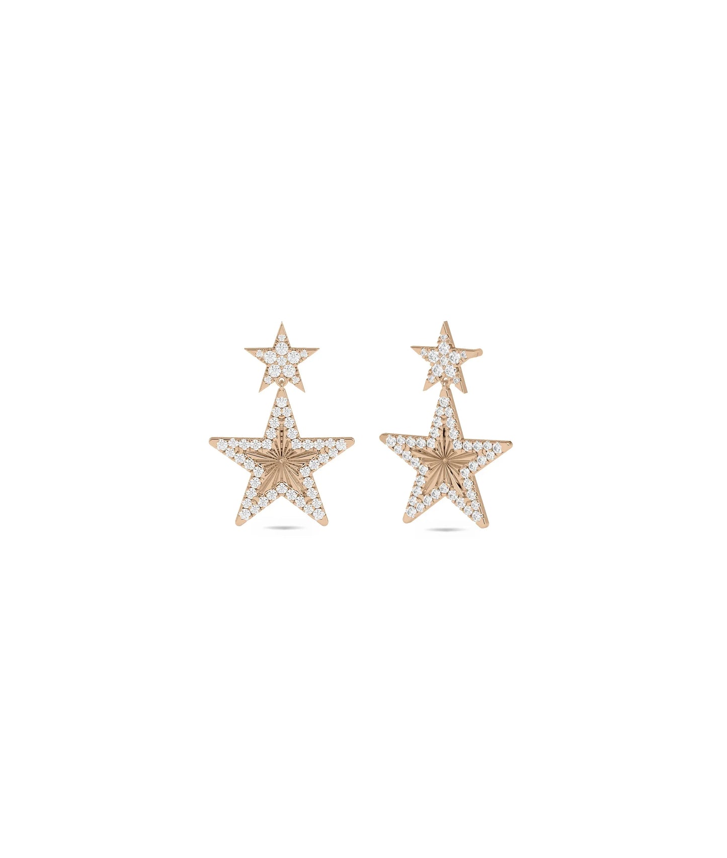 Diamond Pave Heart Shape Dangle Earring - 79e | Everyday 14K Gold Jewelry