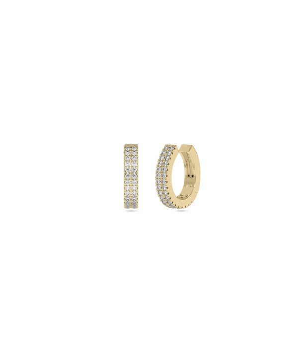 2 Row Diamond Pave Ear Cuff - 79e | Everyday 14K Gold Jewelry alternate view