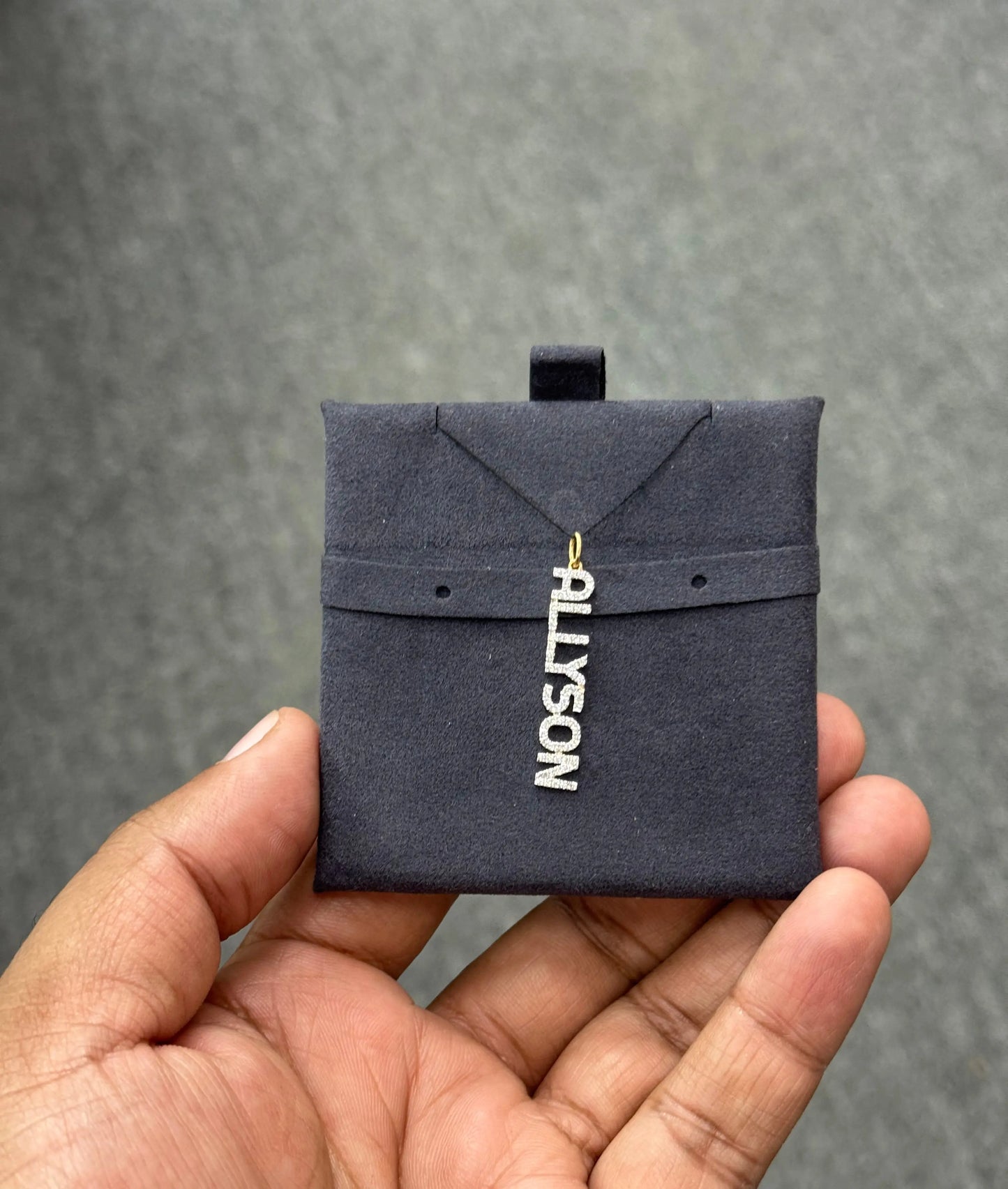 Diamond Pave Name Charm - 79e | Everyday 14K Gold Jewelry