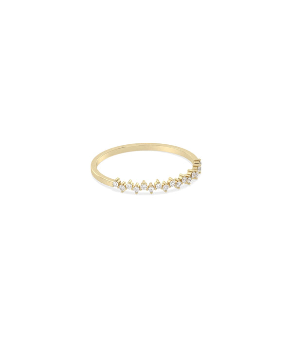 Zig Zag Diamond Band Ring - 79e | Everyday 14K Gold Jewelry alternate view