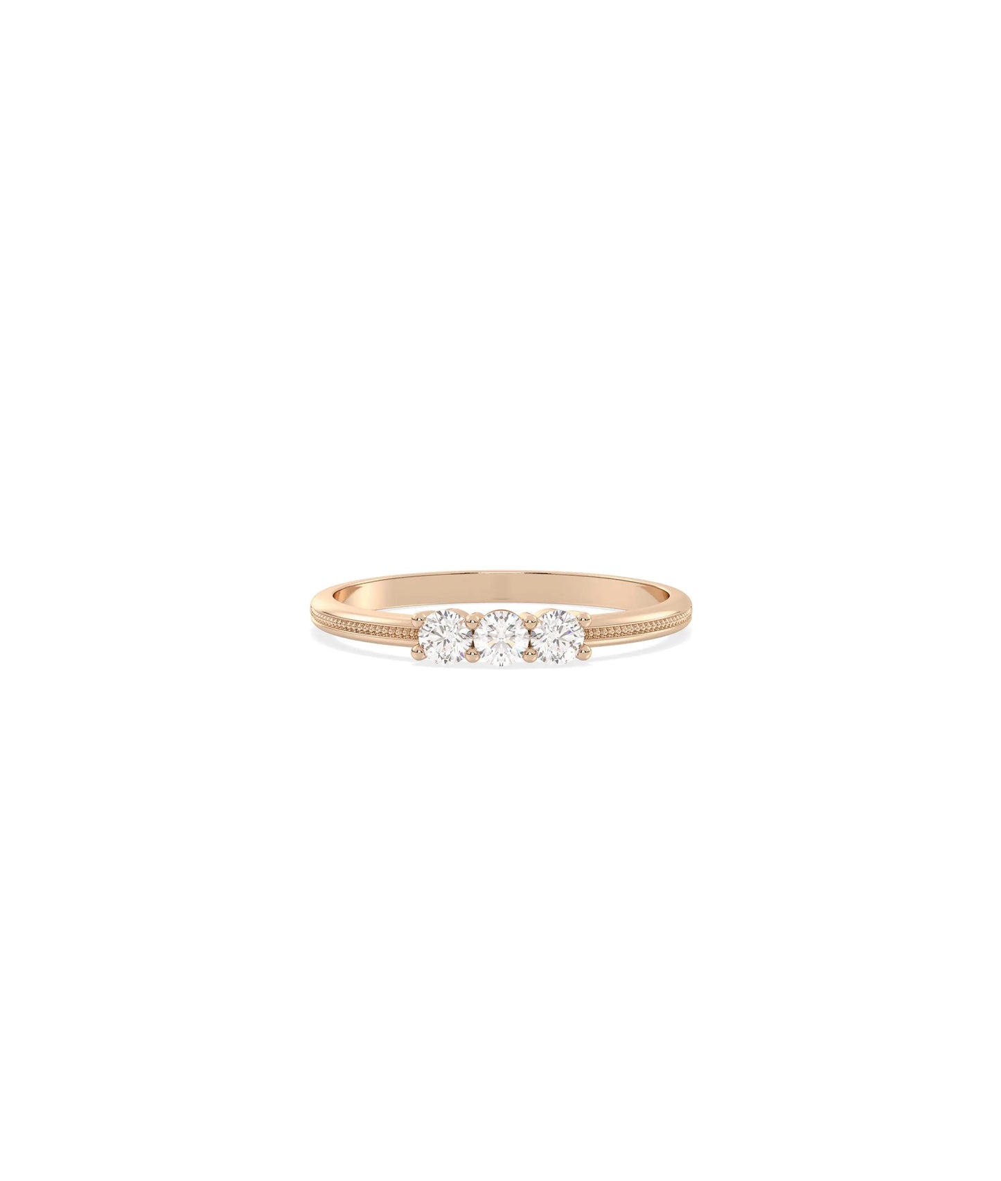 3 Stone Diamond Ring - 79e | Everyday 14K Gold Jewelry
