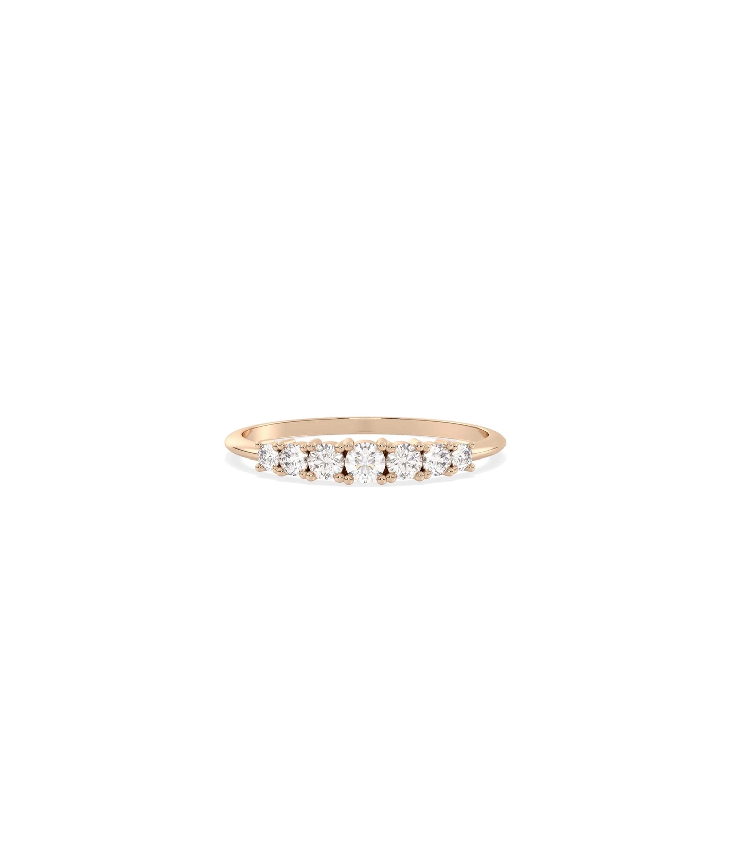 Graduating Diamond Band Ring - 79e | Everyday 14K Gold Jewelry