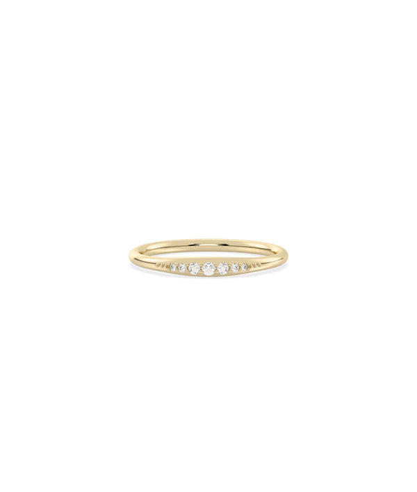 Narrow to Wide Diamond Band Ring - 79e | Everyday 14K Gold Jewelry