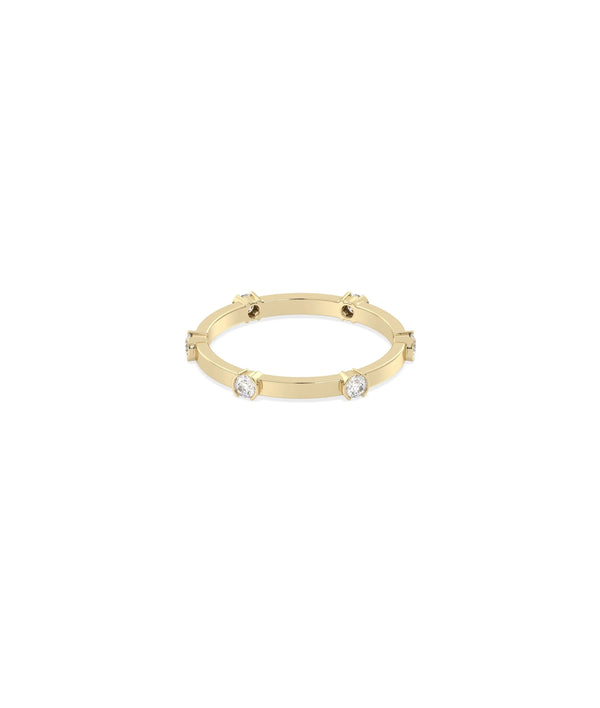 Station Band Ring - 79e | Everyday 14K Gold Jewelry alternate view